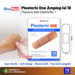 Plesterin One Onemed Plester Kain Elastis Luka P1 Amplop Isi 10 Lembar