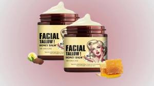 2PCS Whipped Beef Tallow and Honey BalmTallow Face MoisturizerGrass Fed Grass Finished Face Cream