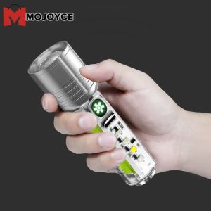 MOJOYCE XHP50 LED Handheld Lamp 500mAh 250LM Portable Flashlight Type-C USB Rechargeable IPX4 Waterproof for Camping Banknote Verification