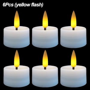 Polocat6/12 cái đèn nến LED Flameless mô phỏng đèn nến pin-Powered tiệc cưới nến nhà trang trí tiệc sinh nhật