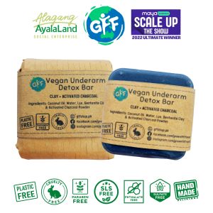 GFF Vegan Underarm Detox Bar with Bentonite Clay & Activated Charcoal [ Plastic-Free | Sulfate-Free | Paraben-Free | 100% eco-friendly ]