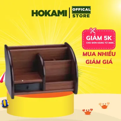 Hộp bút đa năng /Khay đựng mỹ phẩm bằng gỗ - ống đựng bút - văn phòng phẩm - HOKAMI STORE