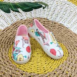 Sepatu Sekolah Slip On Anak Perempuan Murah 1-9 Tahun - warna putih / karakter sum sum