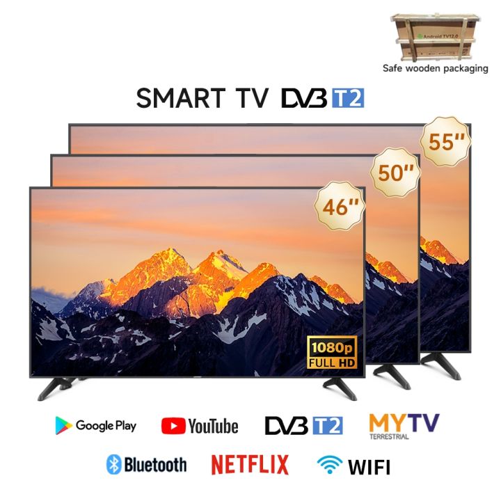 Iptv 55 Inch 55 inch 4K Smart TV 50 Inch Android14.0 LED TV DVB-T2/MYTV/Play ...