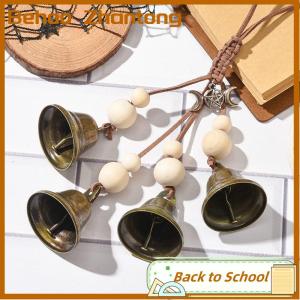 Behoo ของตกแต่งแขวนระฆังแม่มดกระดิ่งแม่มดสำหรับป้องกันประตูตกแต่งกริ่งประตูฮาโลวีนวินเทจกระดิ่งลมแม่มดวิเศษ