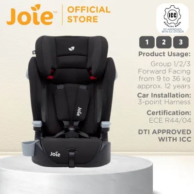 Joie Elevate Car Seat for Toddler With ICC GROUP 1/2/3 9 to 36kg from 1 to 12 years old