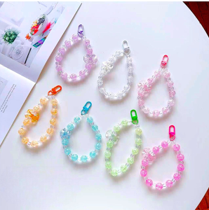 Beads Crystal Chain For Phone Mobile Phone Lanyard Cell Phone Chains String Wristband