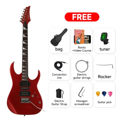 KAWES 170 Double Rocker Electric Guitar HSH Pickup Professional Metal Electric Guitar 6 Strings 24 Frets Electric Guitar