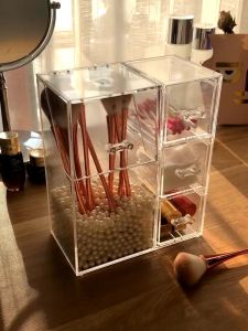 Premium Quality Large Size Acrylic MakeUp Brush Holder Display Storage Box Cosmetics Organizer.