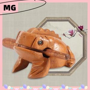 【Magical House】[ New Hot Fashion] Lucky Thailand Wood Thailand Traditional Craft Wooden Lucky Croaking Musical Instrument Home Office Desk Decor Lucky Frog Crafts