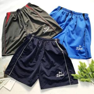 Quần đùi short lửng cho nam từ 50kg đến 60kg thun phối 1 sọc có túi và dây rút quần form ngắn chơi thể thao đá bóng QN20TUIPHOI