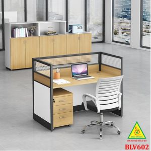 Bàn làm việc có vách ngăn hiện đại tối giãn không gian nâng cao hiệu suất BLV602 - Nội thất lắp ráp Viễn Đông
