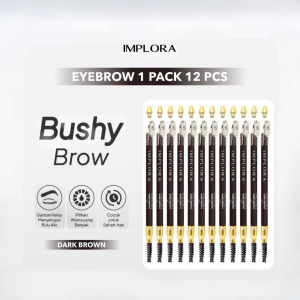 [PAKET 12PCS] IMPLORA Eyebrow Pencil 2.5gr