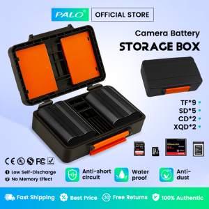 PALO Universal Camera box Water-Resistant Anti-dust Can accommodate TF*9 SD*5 CD*2 XQD*2 Hard Protector Case Camera Battery Protective Case with Extra SD/MSD/XQD Card Slots for Sony  Canon  Nikon  Panasonic Fujifilm etc. Camera