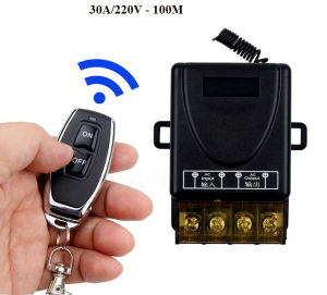 Bộ điều khiển từ xa không dây 100 mét 30A dùng cho máy bơm nước đã cài sẵn về chỉ việc dùng đơn giản tiện lợi