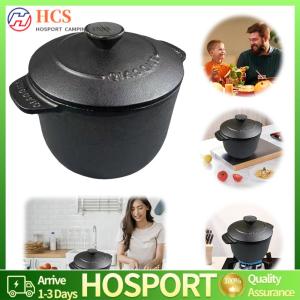 【HCS】 Iron Rice Cooker Deepened Rice Pot Induction Compatible Dutch Oven Multi-Function Rice Casserole Cooking Utensils