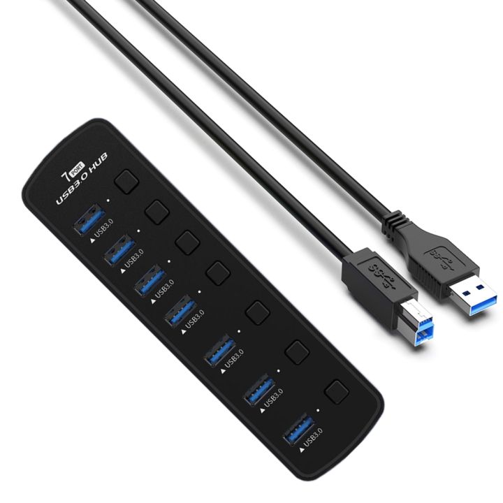 7 in 1 USB Hub Fast Charging USB3.0 Docking Station USB Splitters with ...