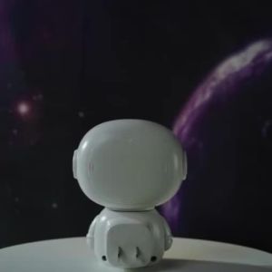 New astronaut LED night light rechargeable plug-in wall bedroom bathroom clock night light 3-gear dimmable timer baby LED night light