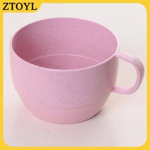 ZTOYL Phong cách Bắc Âu nhựa trà cốc cà phê trà sữa uống cốc thân thiện với môi tái sử dụng rơm lúa mì Cốc du lịch phòng tắm bàn chải đánh răng cốc