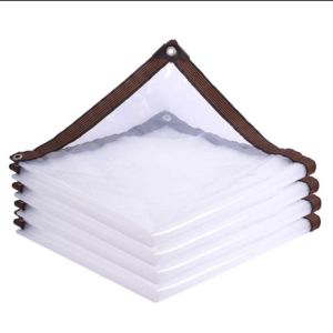 Clear Makapal Trapal Waterproof Cover Matibay Transparent Plastic Tarp with Grommets for Outdoor