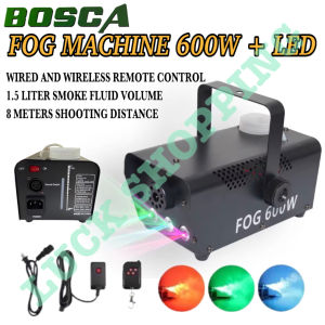 Bosca Professional Haze Fog Machine 600W Wireless Remote Control LED Colorful Smoke Fog Ejector Stage Party Club Bar