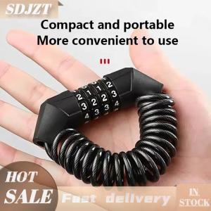 SDJZT 1Pcs Universal Motorcycle Bicycle Password Lock Portable Helmet Lock Anti-theft Mtb Road Bike Bicycle Locks