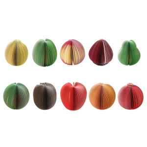 750Sheets Fruit Themed Notes Paper Adheive Note Paper Fruit Shape Notes Small Notepads Pocket Writing Pad for Office