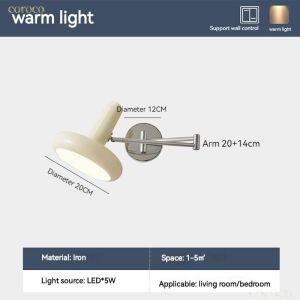 Bedroom Bedside Wall Light Living Room Wall Light Scandinavian Creative Retractable Study Swing Arm Reading Light