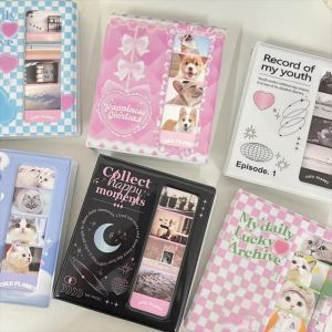WENTIVV PVC Korean Four-grid INS Photo Album 20 Pages Creative Photocard Binder Photocard Holder Portable Idol Photocard Album Idol Cards