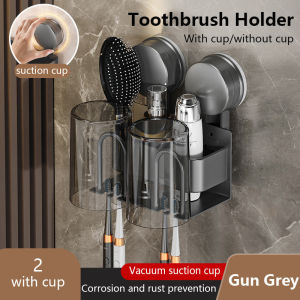 [SG Seller] Suction Cup a Wall-Mounted Electric Toothbrush Holder With Toothbrush Storage Rack No Drilling Required