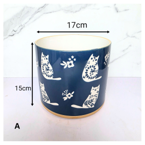 The Leaferie Niko Cat ceramic flowerpots flower pot. plant pots