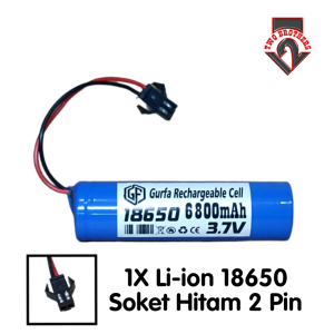Batrai Cas Mobil Remot / Baterai Charger Remot Control RC Li-ion 18650 6800mAh 3.7V Soket Hitam