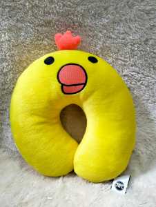 Dreamtoys96 Bantal leher Duck Piyo-Piyo Headrest Travel Anti Pegel