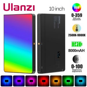 Ulanzi LT003 8000mAh 10" LED Panel Video Studio Light RGB Color Lamp
