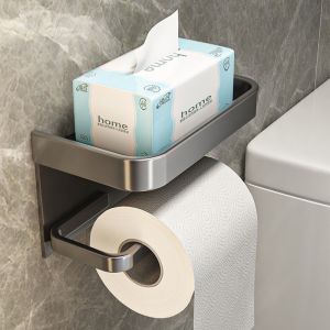 DuduMart Toilet Paper Holder Tissue Holder Wall Mounted Toilet Accessories Crochet Roll Paper Holder