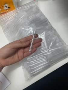 10 Ống nghiệm nhựa PS trắng trong có nắp không nhãn 5ml