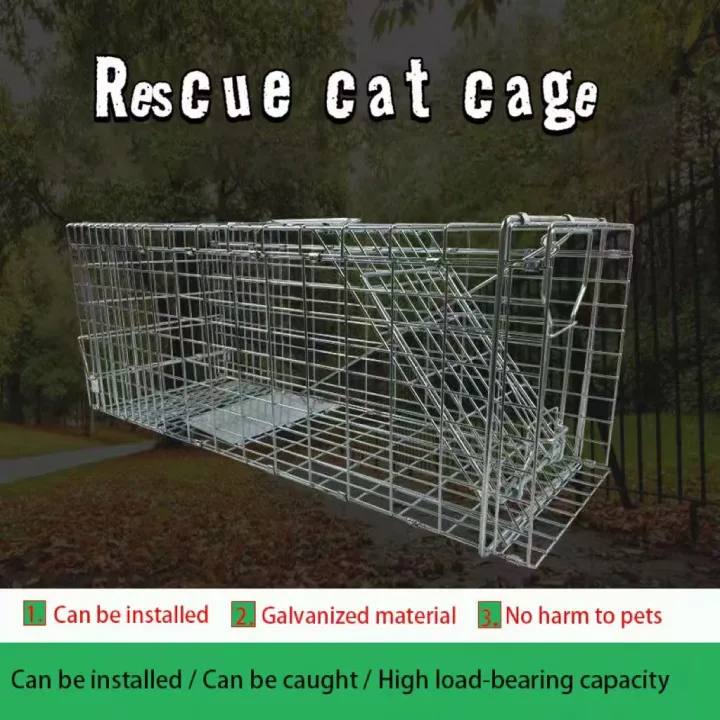 【Large size 】 cat trap catcher Foldable Automatic Cat Trap Cage for ...