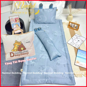 🆒NẰM MÁT🆒Bộ Nệm Gối Băng Lạnh Cao Cấp Cho Bé Mát Lạnh Êm Ái Tặng Kèm Túi Đựng - Nemtot Bedding