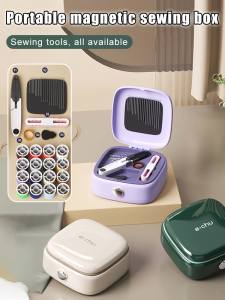 Portable Stitch Box Set Small Home Sewing Tools Magnetic Stitch Box Set