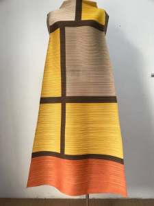 NOVA quality⭐Miyake pleated⭐ (4 colors available) light-cooked stitching dress summer new plus size fashionable womens clothing loose sleeveless dress