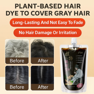He Shou Wu Black Hair Dye Natural Covering Gray Hair Dye Plant Hair Dye Shampoo 何首乌人参染发剂
