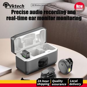 【Free Shipping】 Wireless Lapel Microphone with LED Power Display for Smartphones Compact Magnetic Microphone for Karaoke and Video Recording