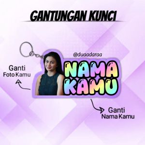 Gantungan Kunci Hoollogram Bebas Reques Foto Kamu | Gantungan Kunci Custom