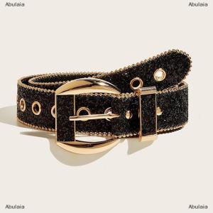 [COD] Abulaia Goth Punk Womens Belt Fashion Rhinestone Belt Girl Decorative Jeans Wide Belt Rock Men Women Fashion Belt