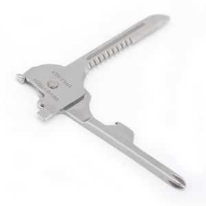 Outdoor Multi-function Key Chain 6 in 1 Folding Bottle Opener Screwdriver Tool EDC Stainless Steel Pocket Accessories