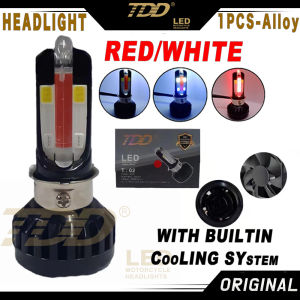 TDD Original 1PC 40W Headlight Alloy material Universal Red/Blue Light With Builtin Cooling System Fan Cover