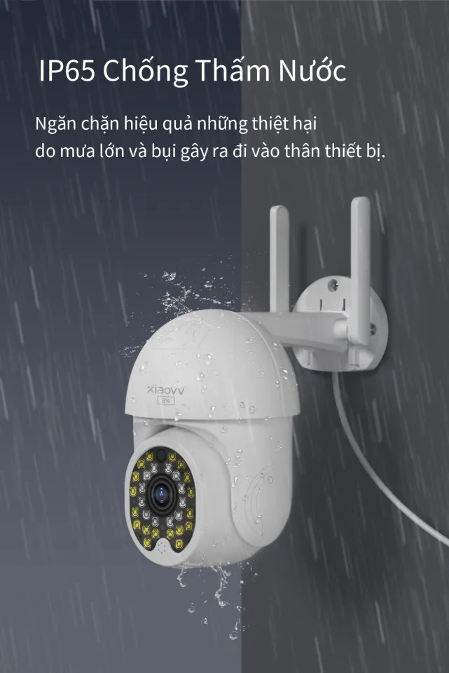 Xiaovv ngoài trời Camera CCTV ngoài trời P12 360 ° wifi không dây