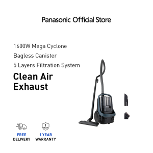 Panasonic MC-CL601 Powerful 1600w Cyclone Bagless Canister Vacuum Cleaner MC-CL601AV47