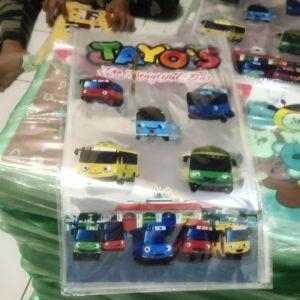 Plastik Opp Ulang Tahun TAYO ukr 22x40 /Plastik Snack (ultah)isi 10