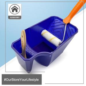 🎄【Special price】HITN ถ้วยสีมือถือขนาด4นิ้วพร้อมที่วางลูกกลิ้ง-วัสดุ PP ที่ทนทานความจุขนาดใหญ่สะดวกสำหรับแปรงและลูกกลิ้ง